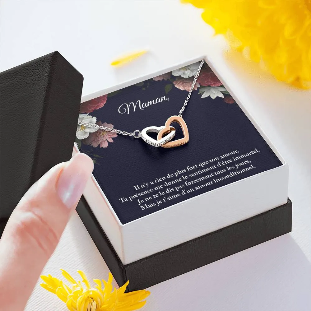 ONEMOM • Collier Maman • Meilleure maman du monde Double Cœur