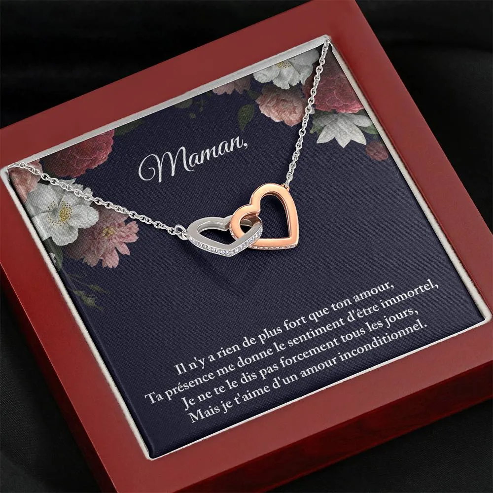 ONEMOM • Collier Maman • Meilleure maman du monde Double Cœur