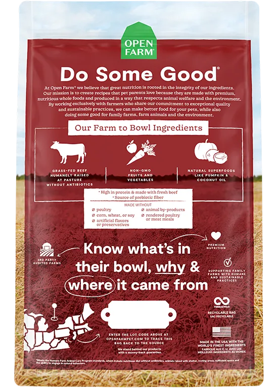 Open Farm Grass-Fed Beef Grain-Free Dry Dog Food