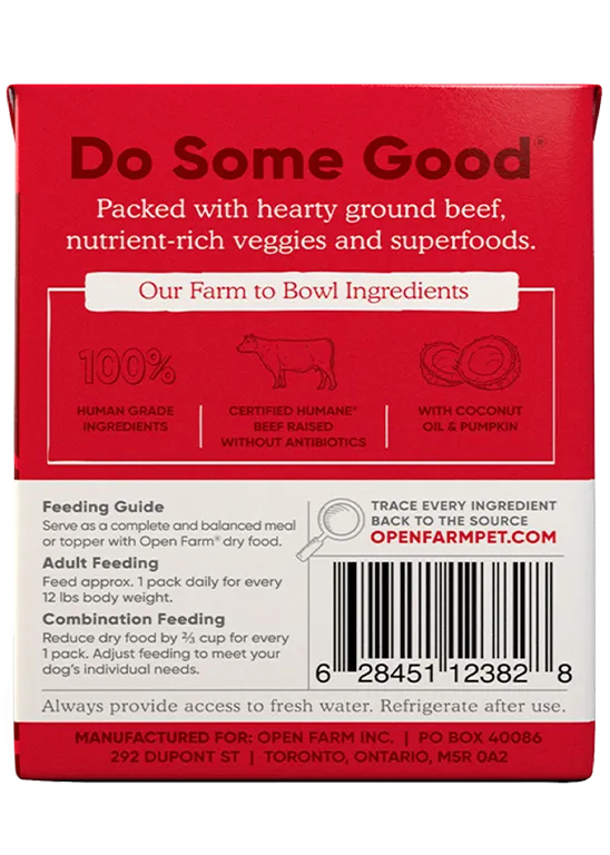 Open Farm Grass-Fed Beef Rustic Stew Wet Dog Food