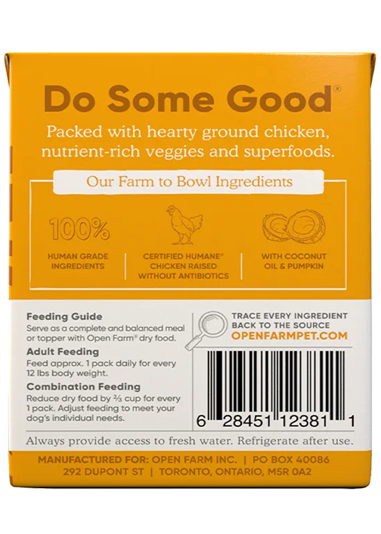 Open Farm Harvest Chicken Rustic Stew Wet Dog Food