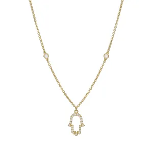 Open Hamsa Necklace