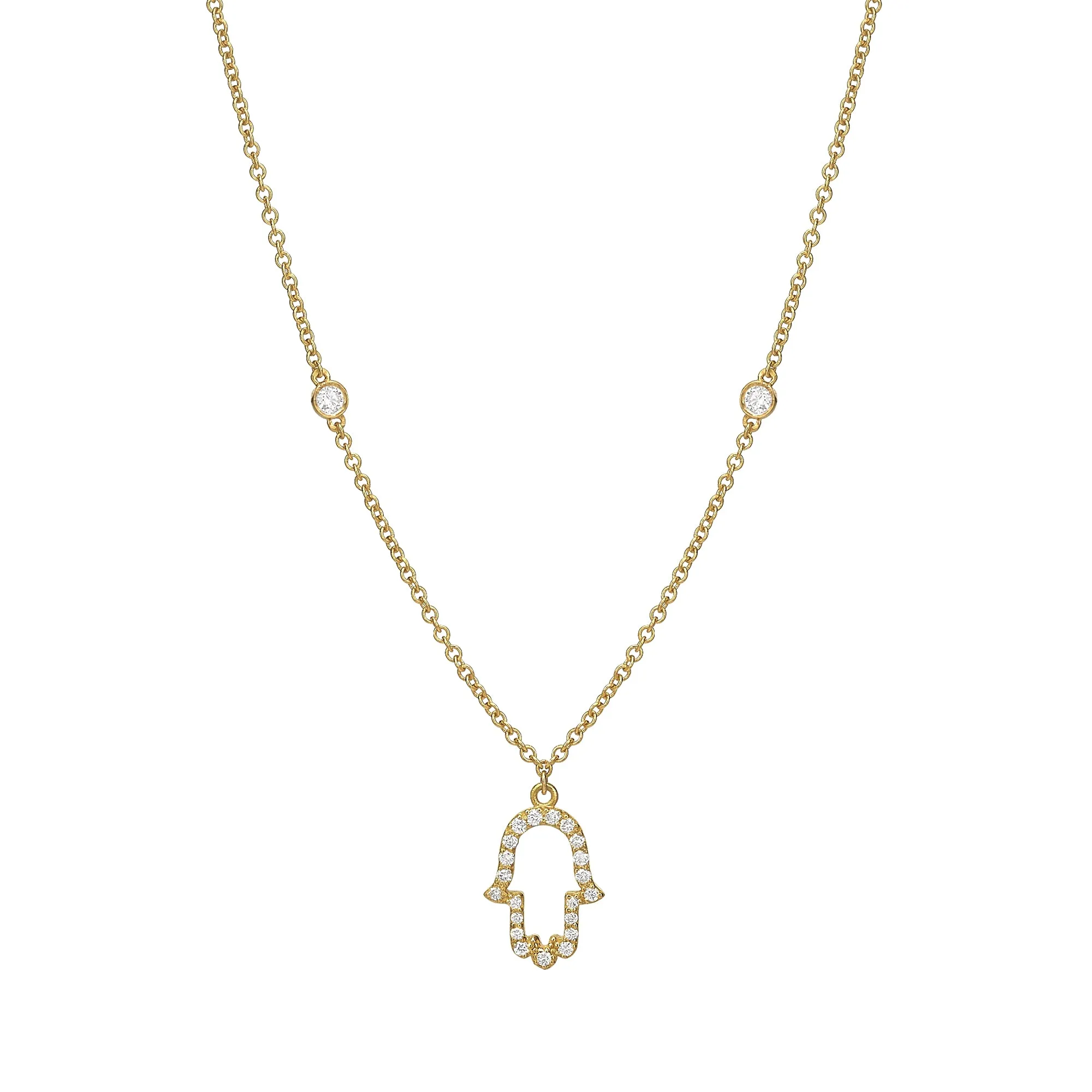 Open Hamsa Necklace