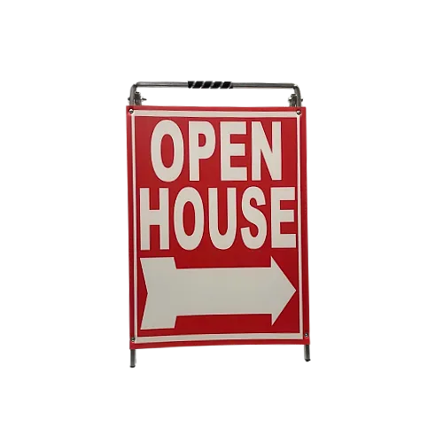 Open House Sign Metal A-Frame - 5 Pack - MOD - Red
