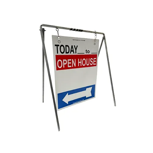 Open House Sign Metal A-Frame Kit - 5 Pack - Today - Swinger - Red/White/Blue
