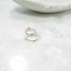 Open Resin Bezel - Heart, 8mm, Single Ring - Choose Your Metal