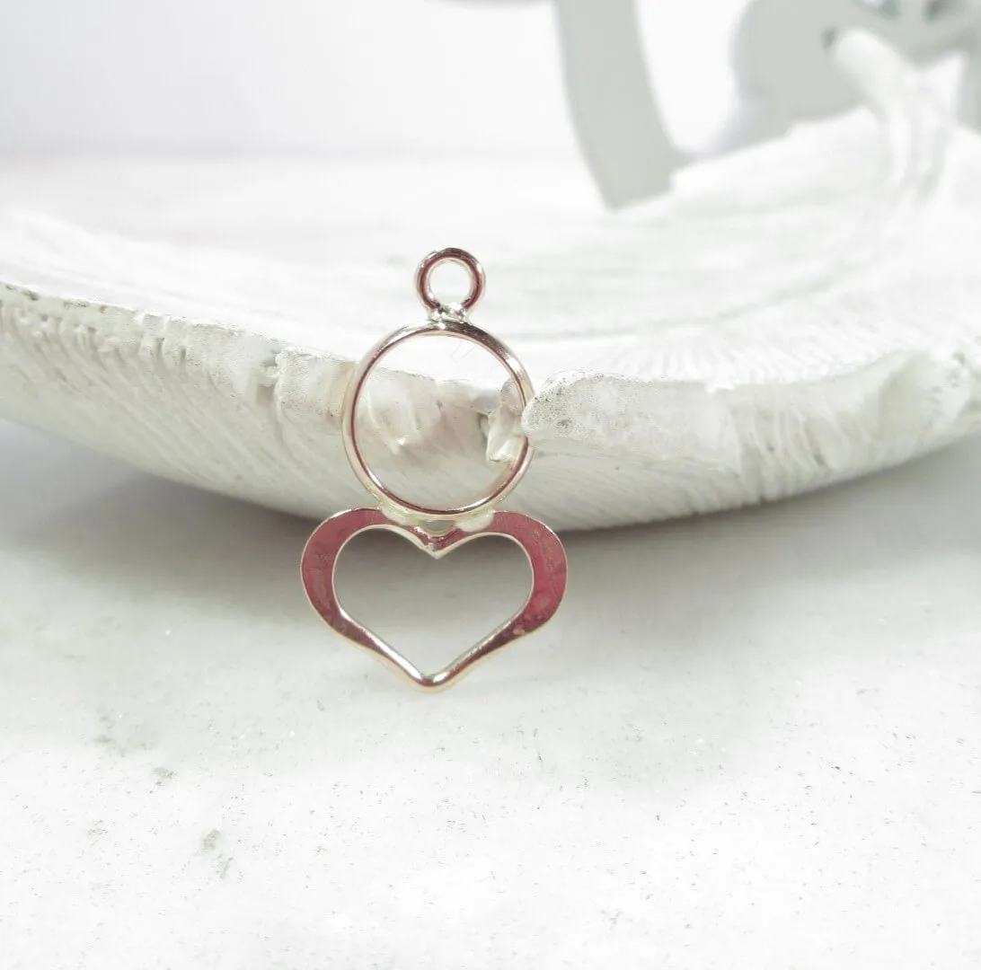 Open Resin Bezel - Heart, 8mm, Single Ring - Choose Your Metal