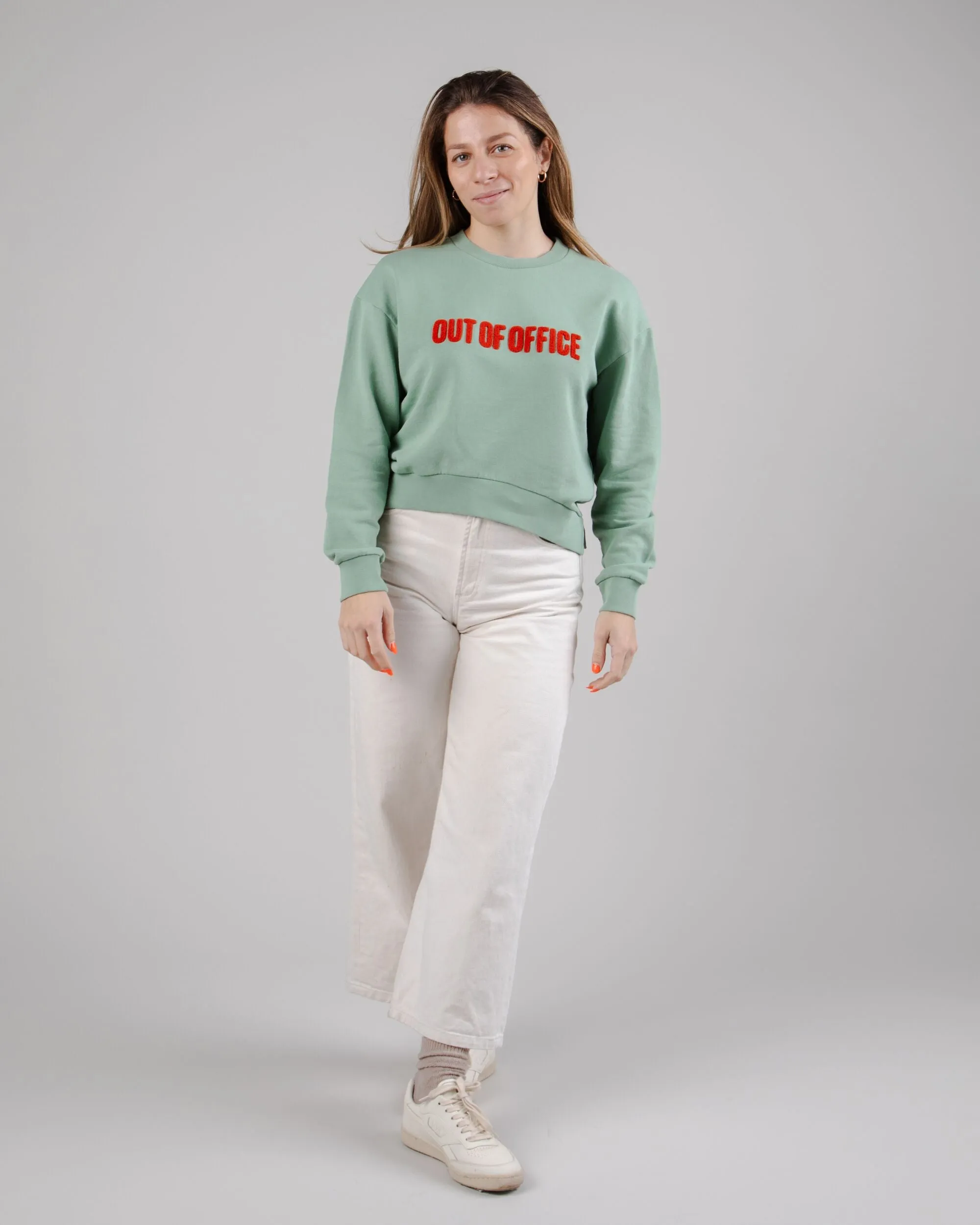 Out of Office Rounded Hem Sweatshirt Mint