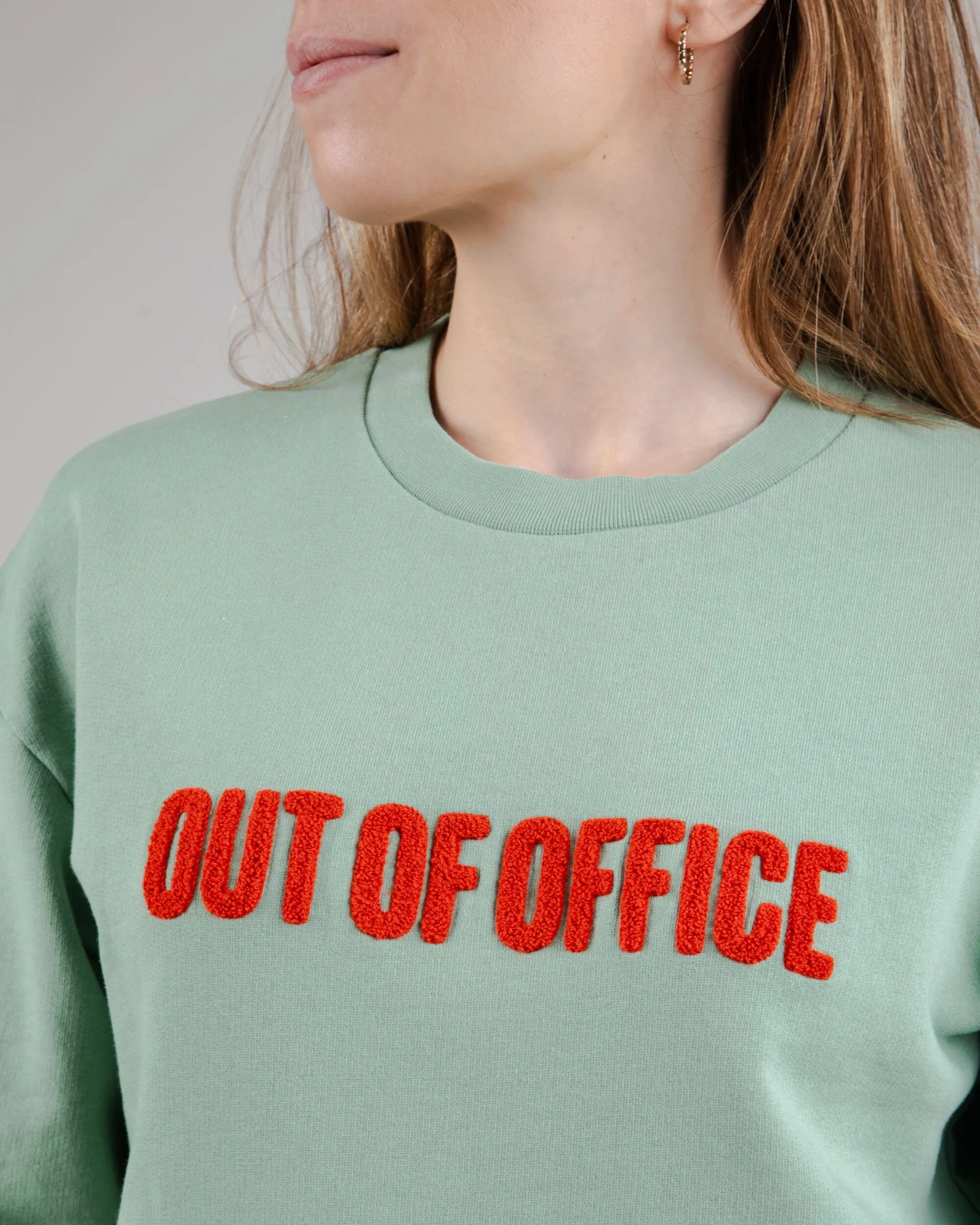 Out of Office Rounded Hem Sweatshirt Mint