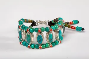 Oval Turquoise Setting Bracelet  with Turquoise
