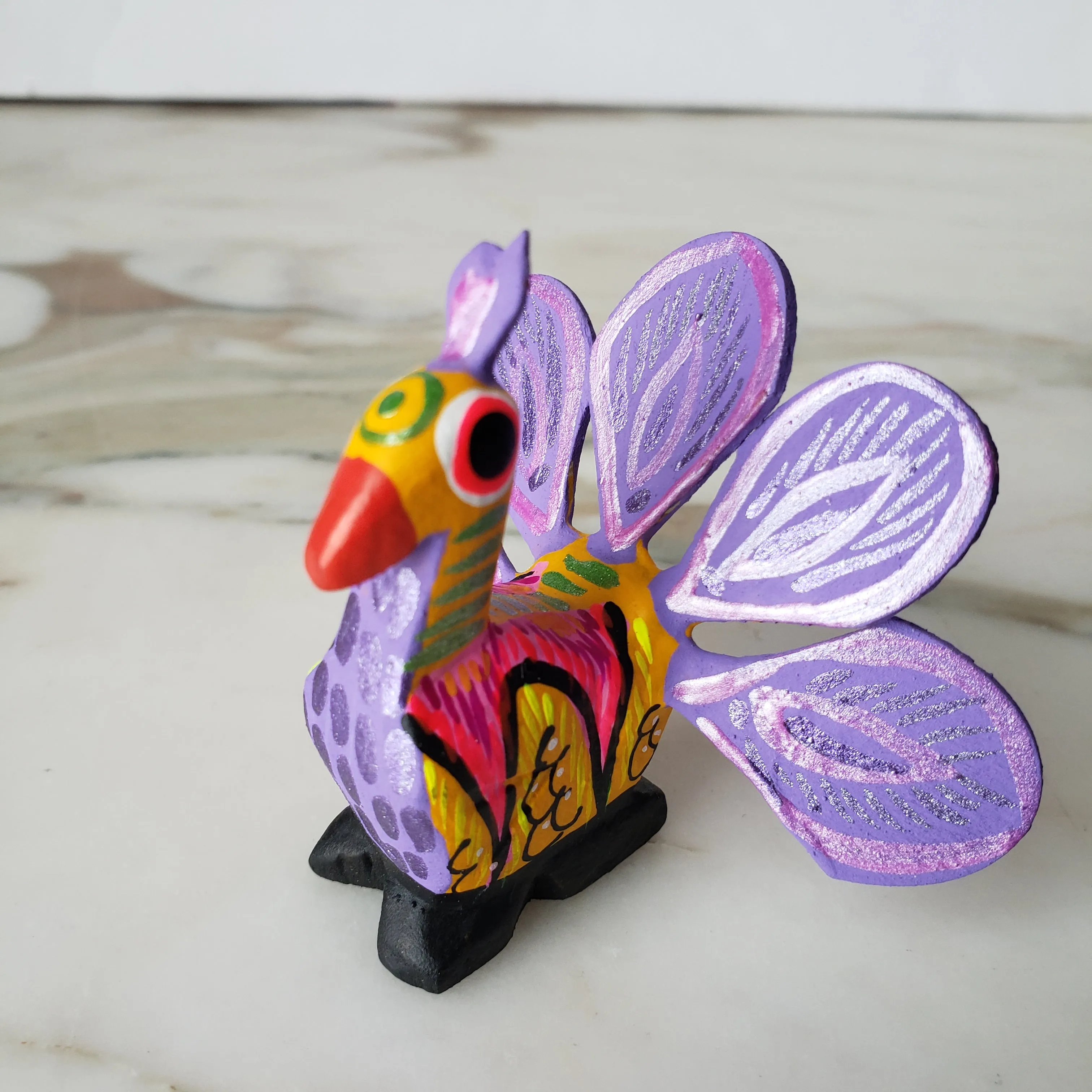 Peacock Alebrije  Wood Carving Oaxacan Folk Art