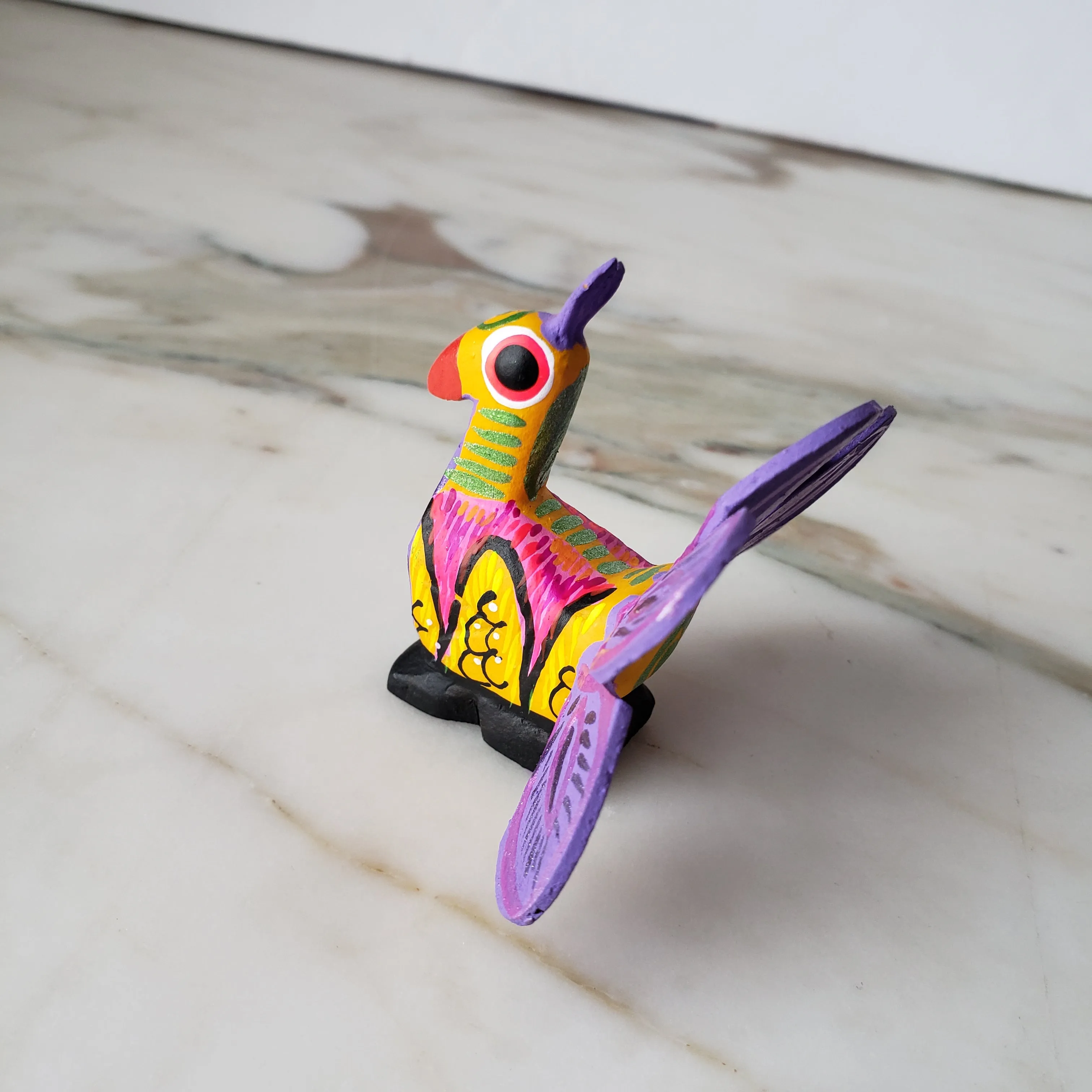 Peacock Alebrije  Wood Carving Oaxacan Folk Art