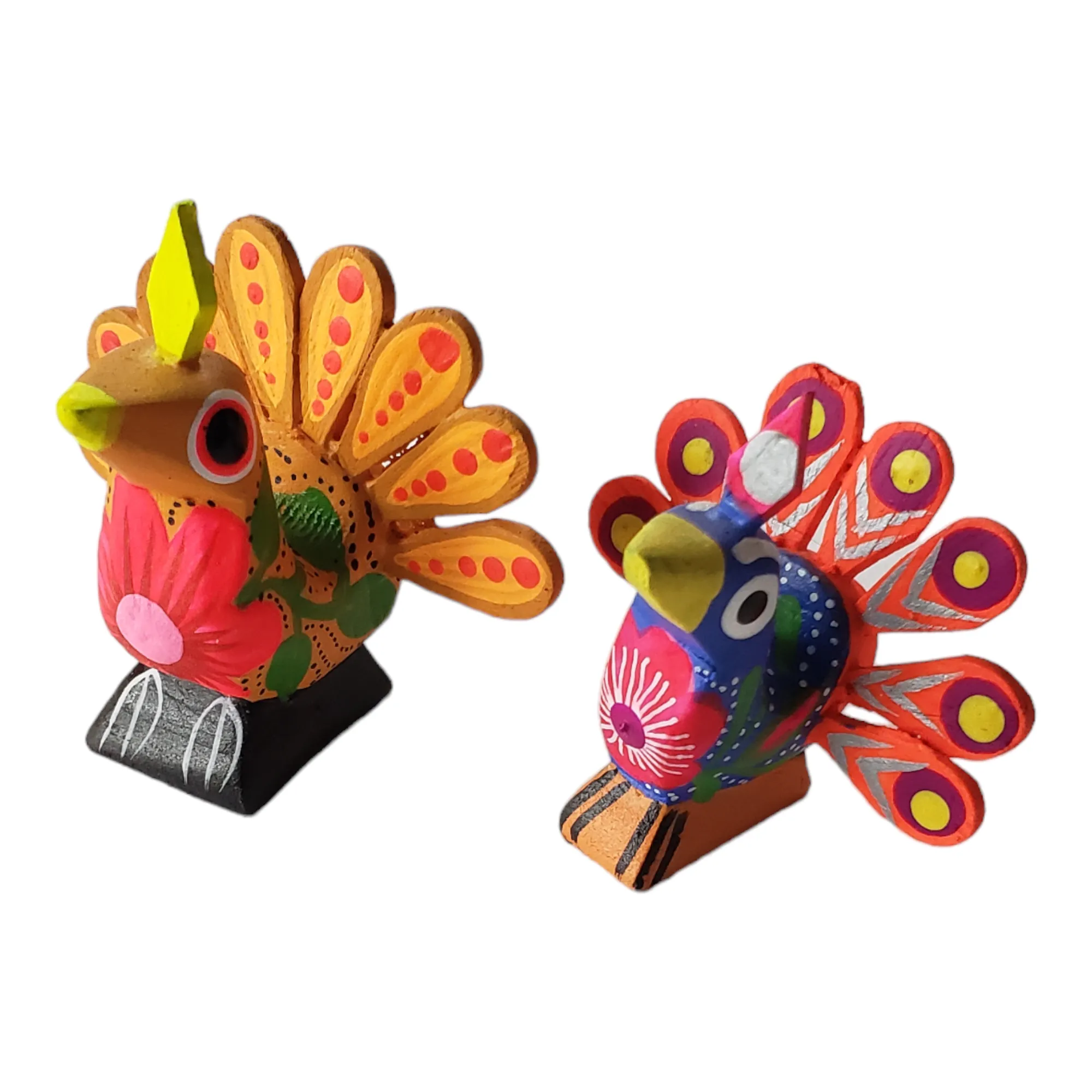 Peacock Alebrije  Wood Carving Oaxacan Folk Art