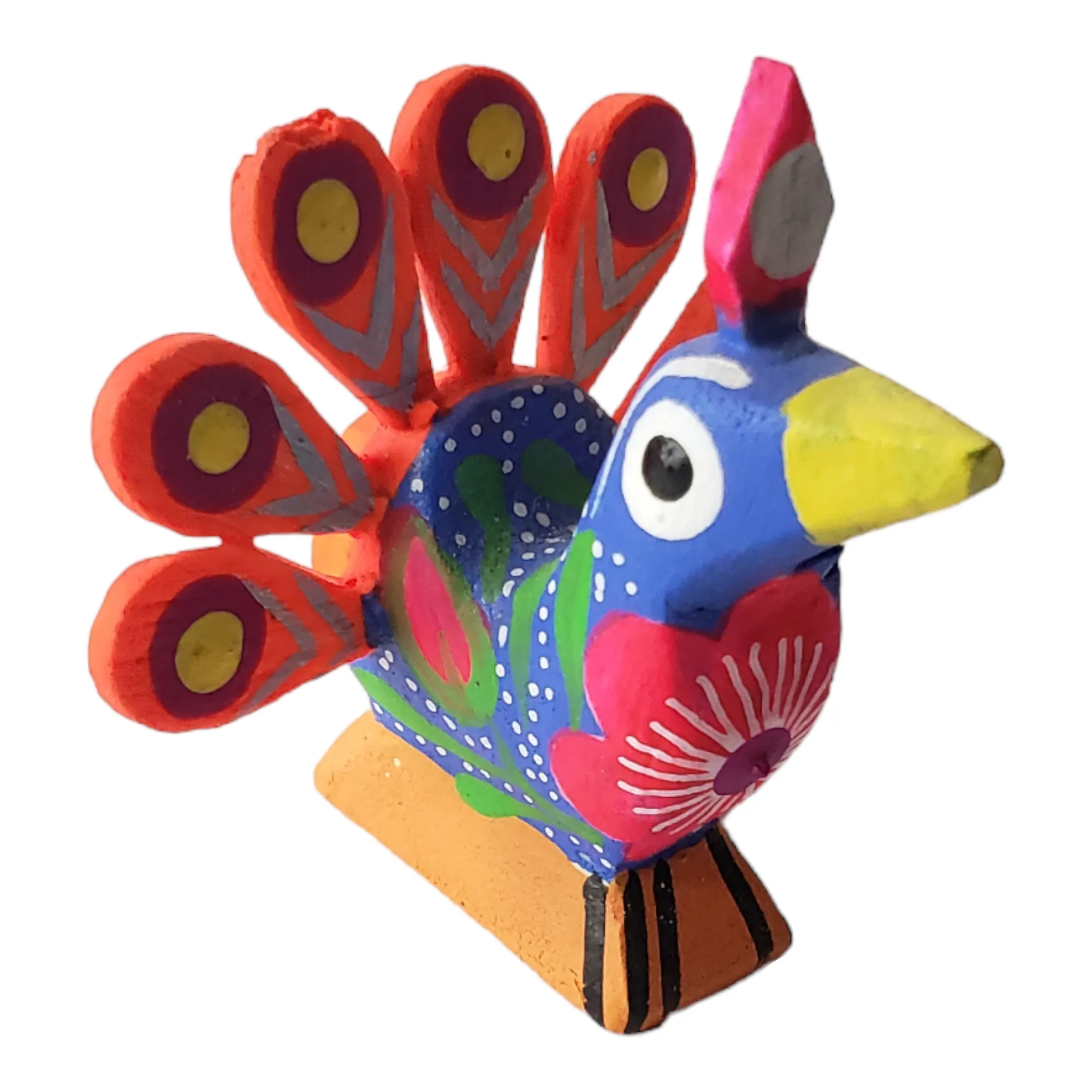 Peacock Alebrije  Wood Carving Oaxacan Folk Art