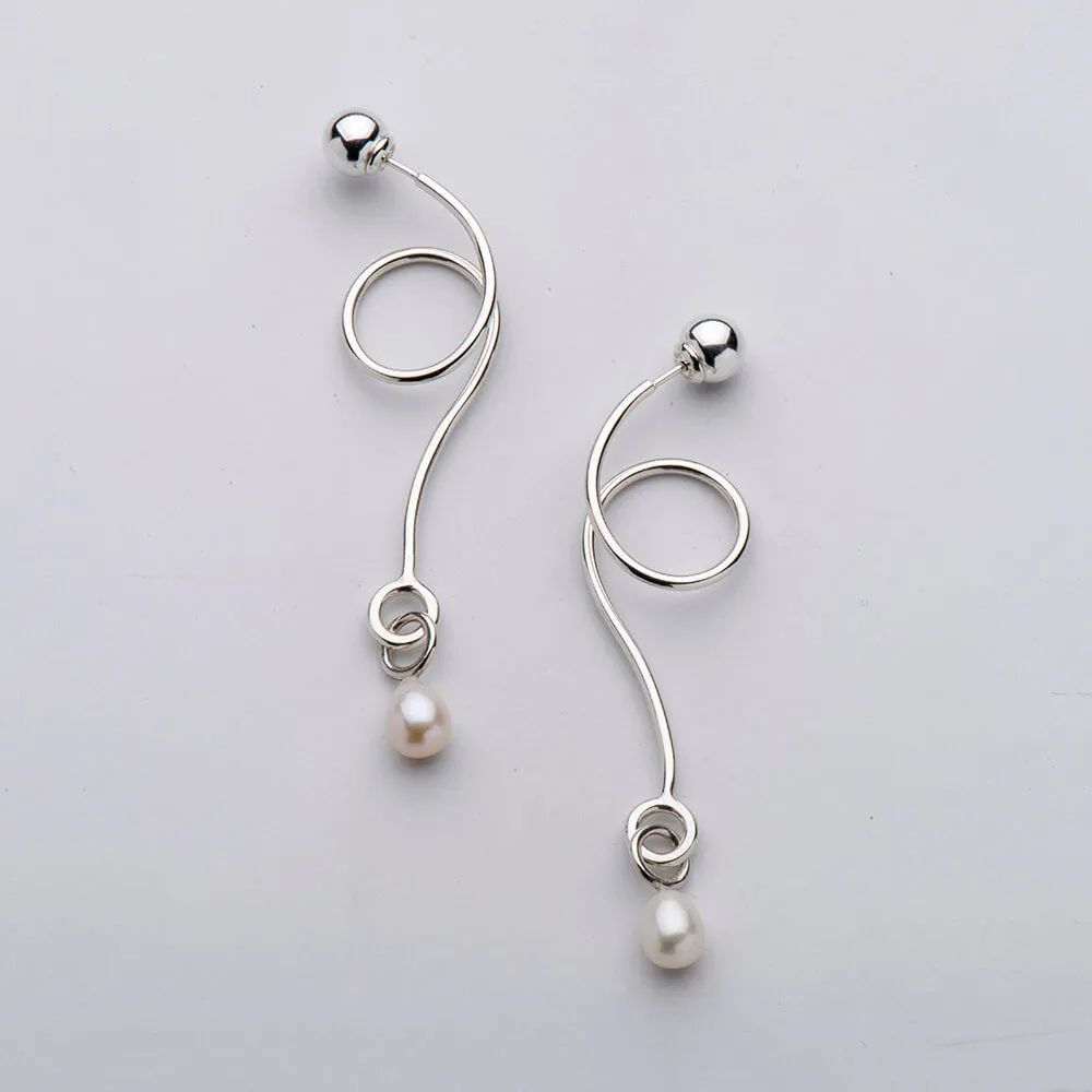 Pearl Wave Earring