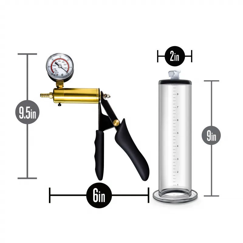 Performance - Vx6 Vacuum  Pump With Brass  Pistol & Pressure Gauge - Clear