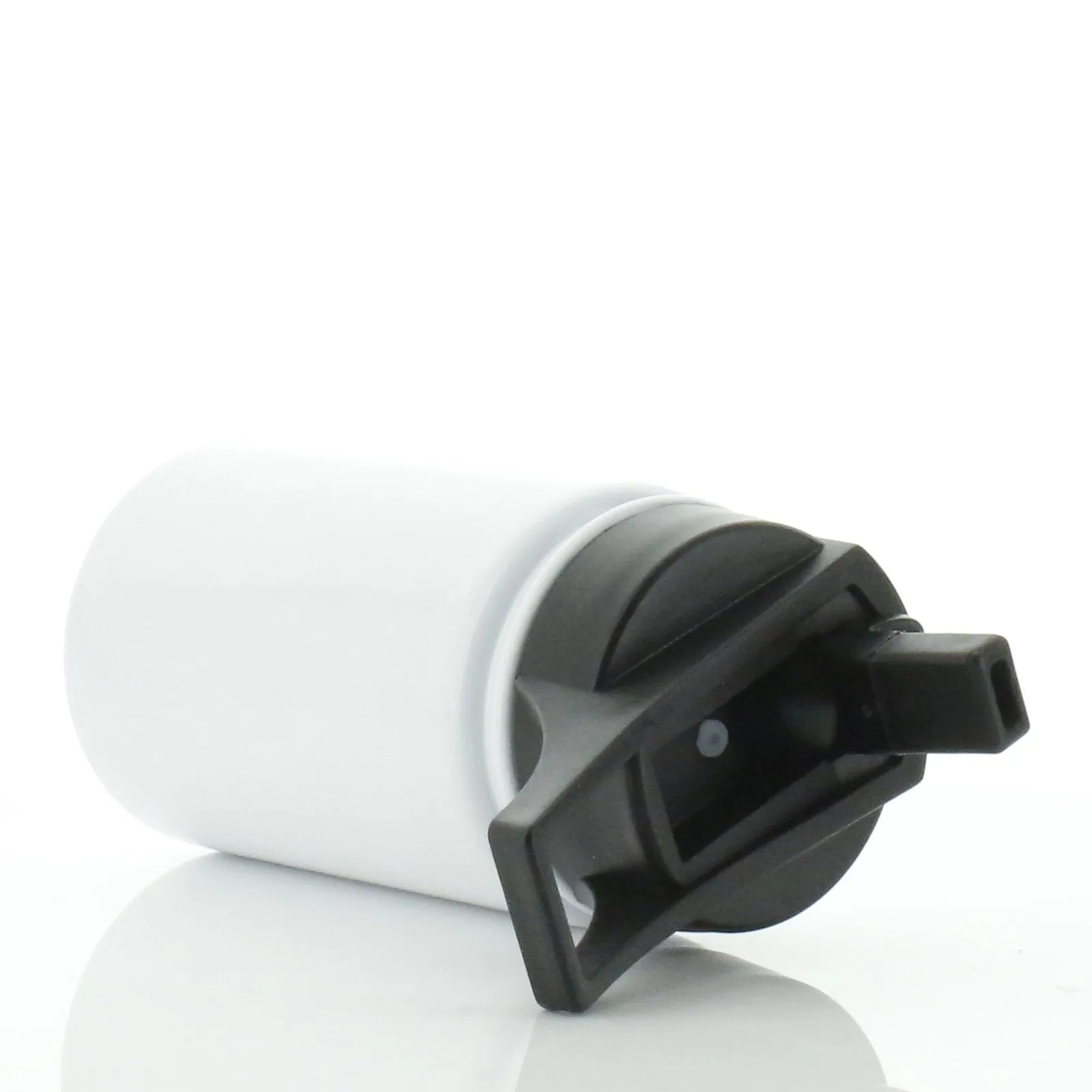 Personalised Grey Rabbit Cat ears and Name White Sports Flask