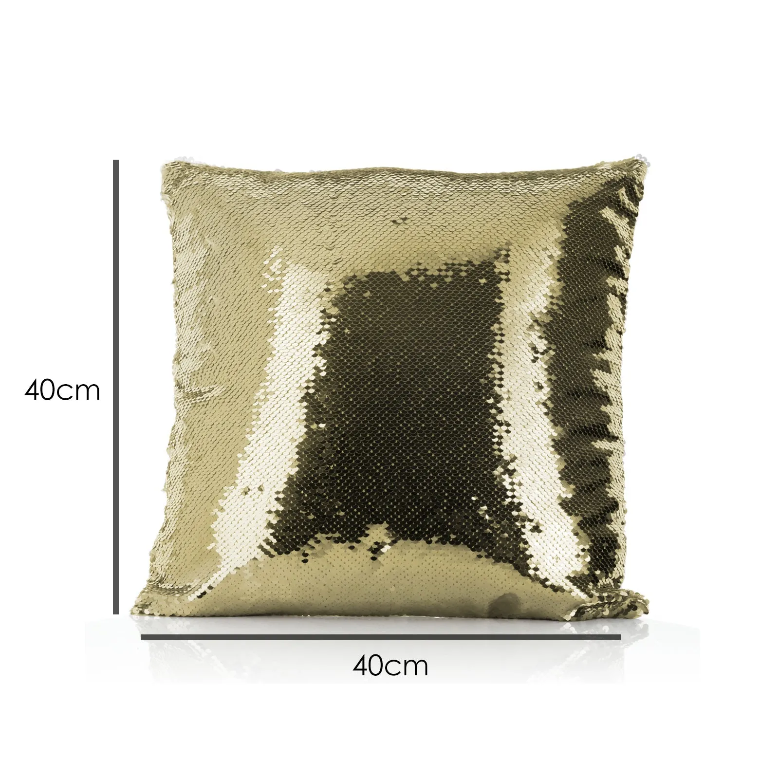 Personalised Sequin Cushion with Elephant Rain Drop Glitter Print and Cute Text