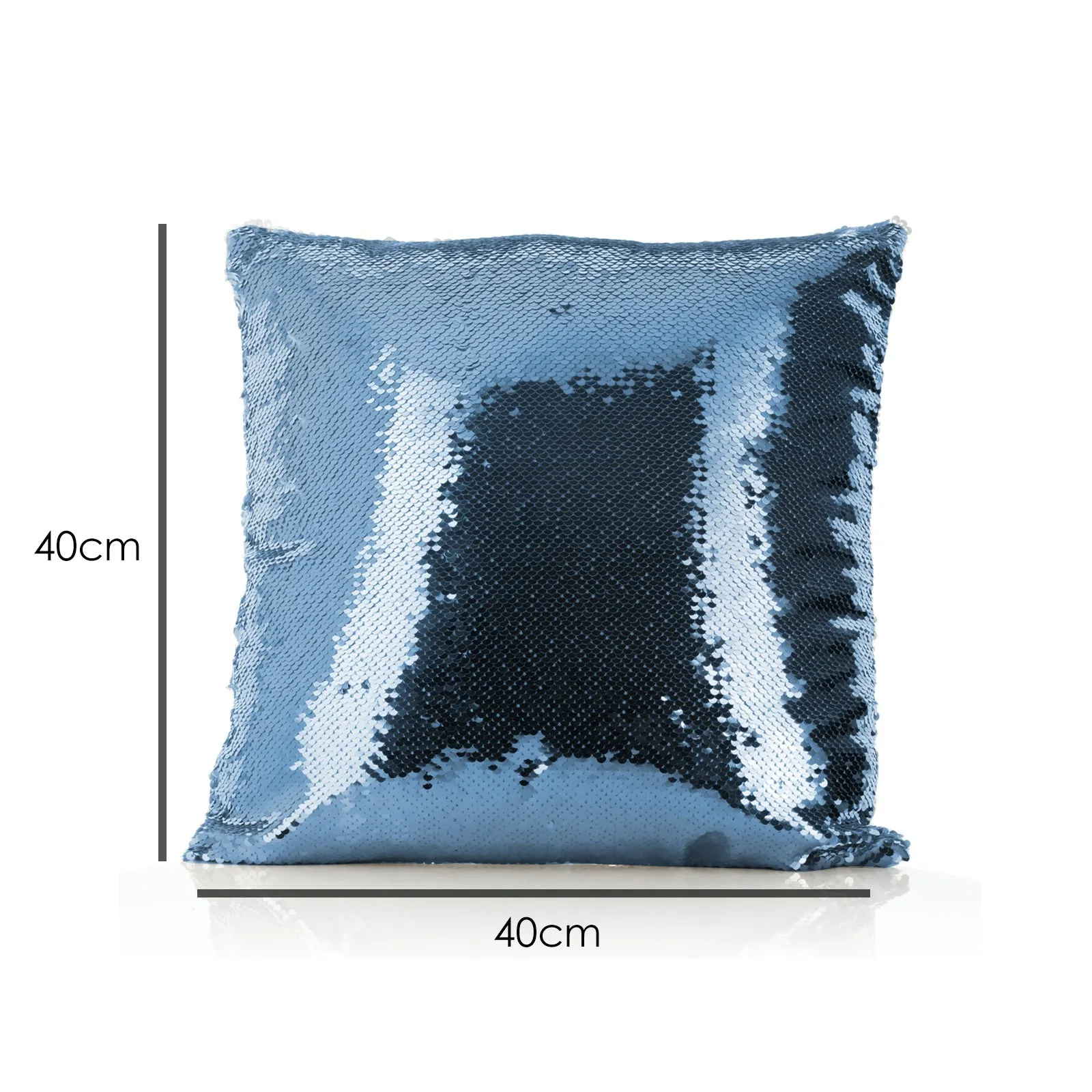 Personalised Sequin Cushion with Giraffe Blue Ice creams and Cute Text
