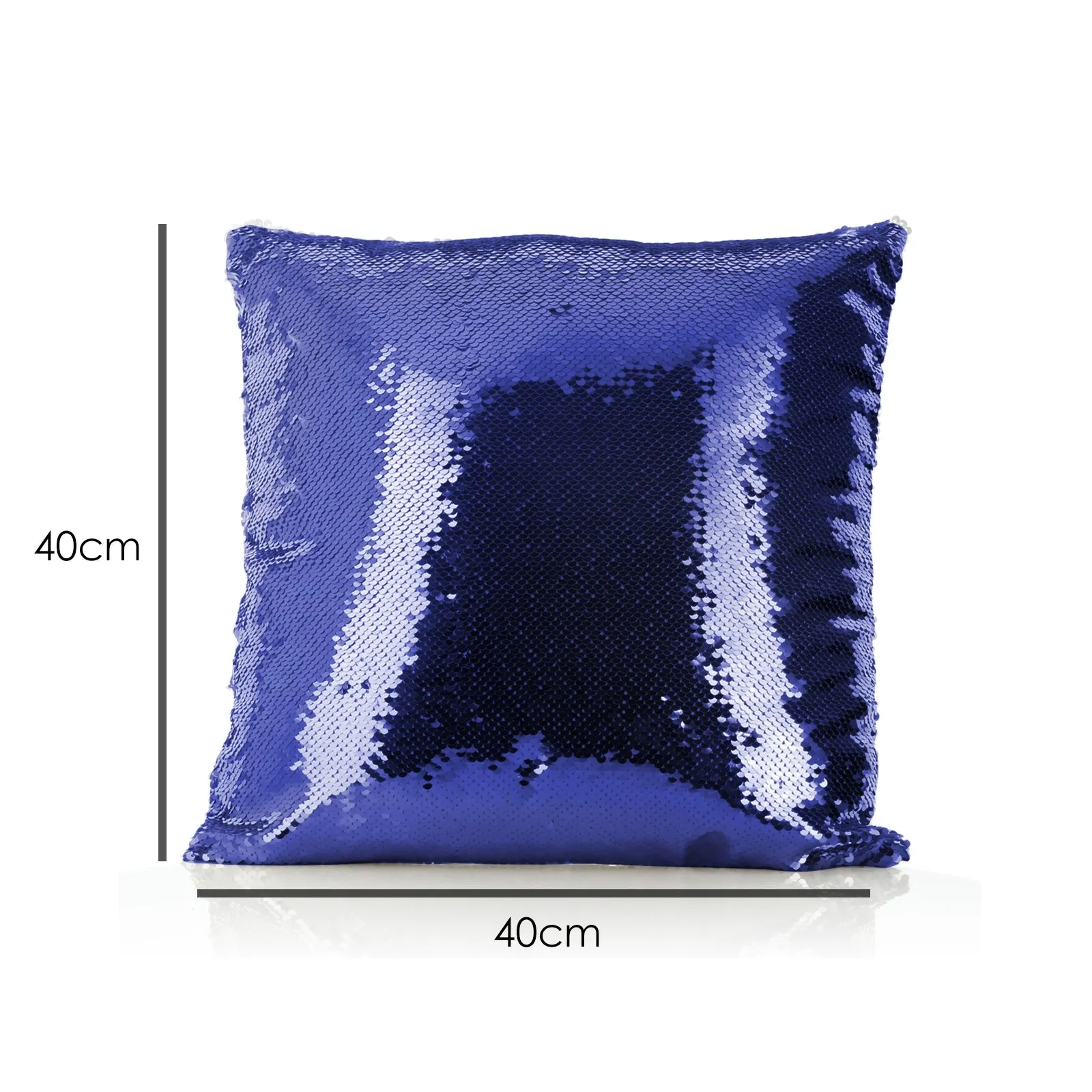 Personalised Sequin Cushion with Giraffe Blue Ice creams and Cute Text