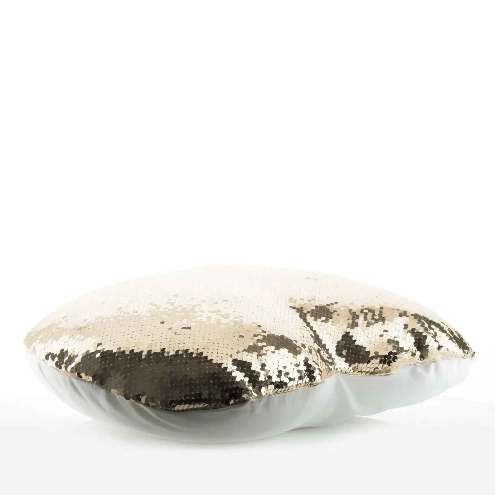 Personalised Sequin Heart Cushion with Welcoming Text and Embracing Mum and Baby Lions