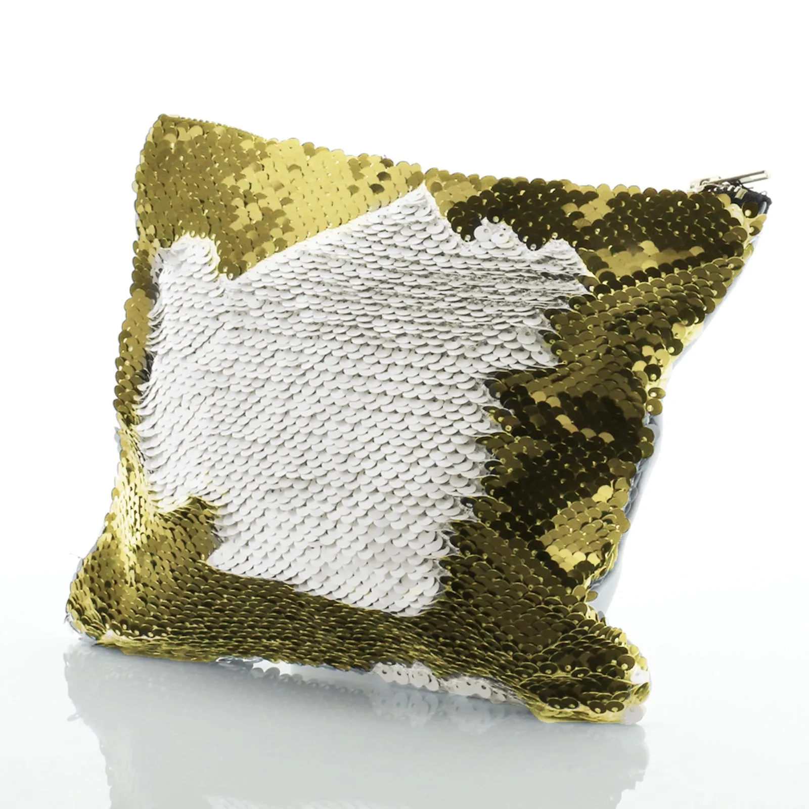 Personalised Sequin Zip Bag with Elephant Rain Drop Glitter Print and Cute Text