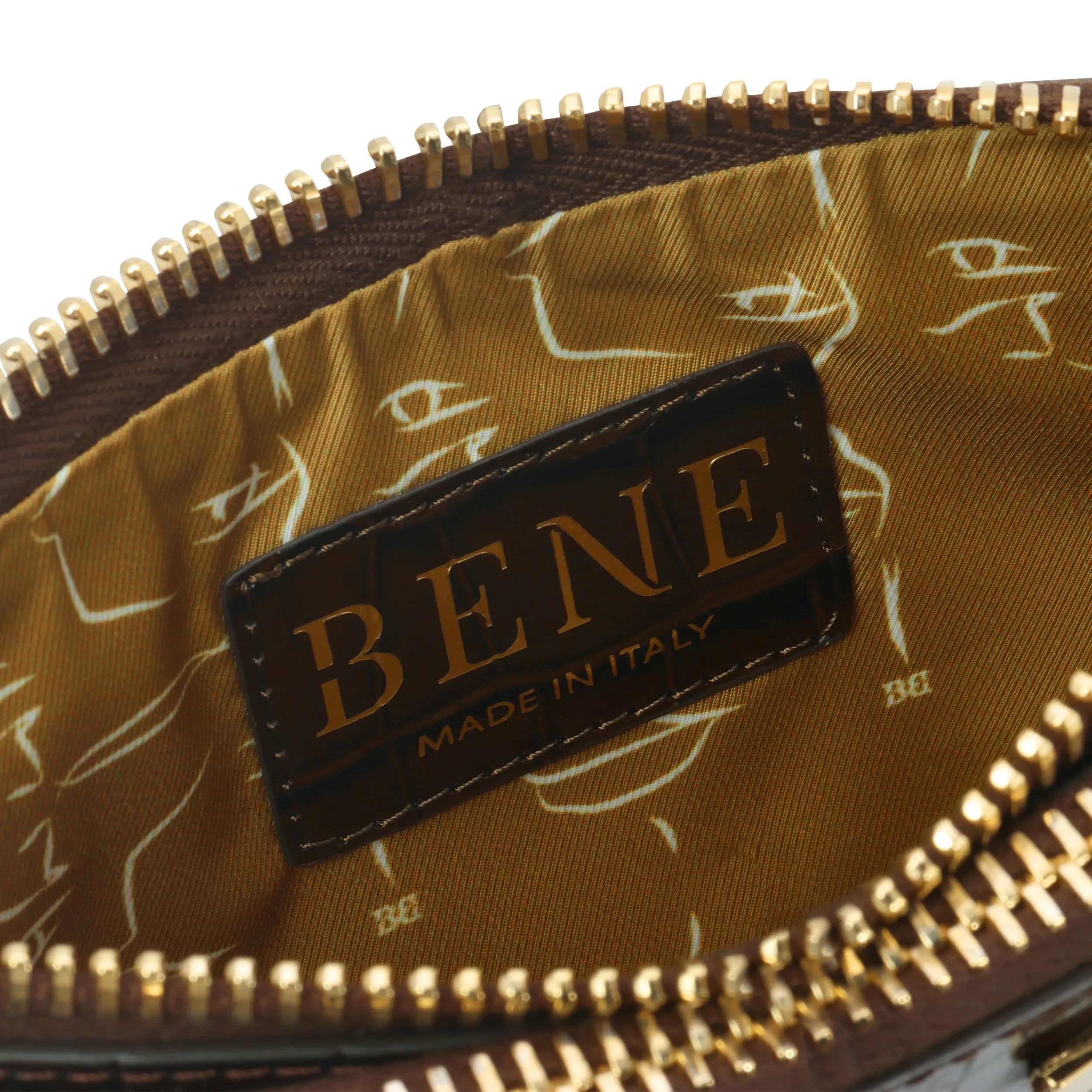 Peyton Double Zip in Chocolate Croc