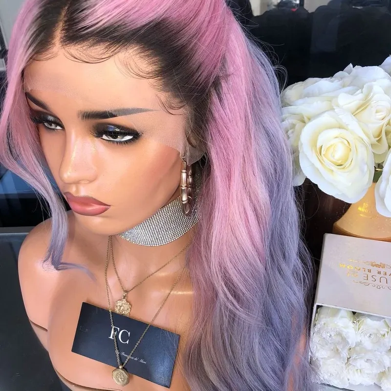 Pink gradient wig