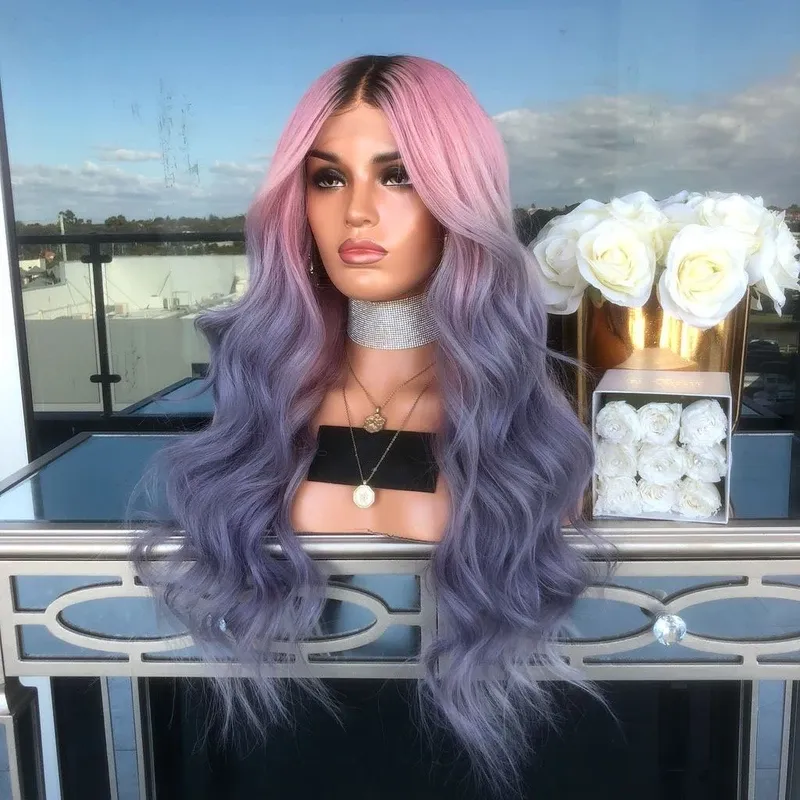 Pink gradient wig