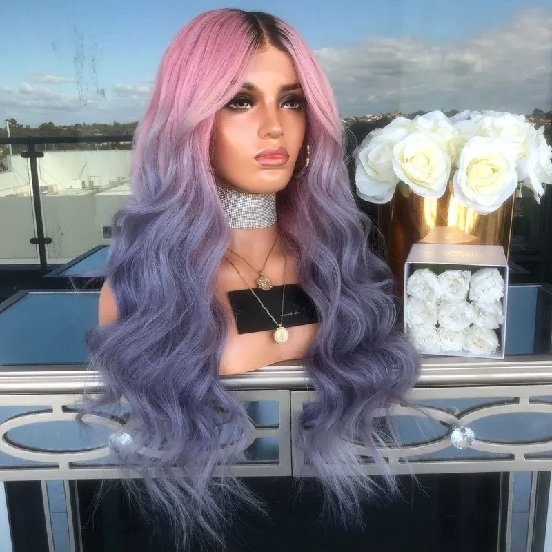 Pink gradient wig