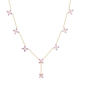 Pink Kite Shape Necklace
