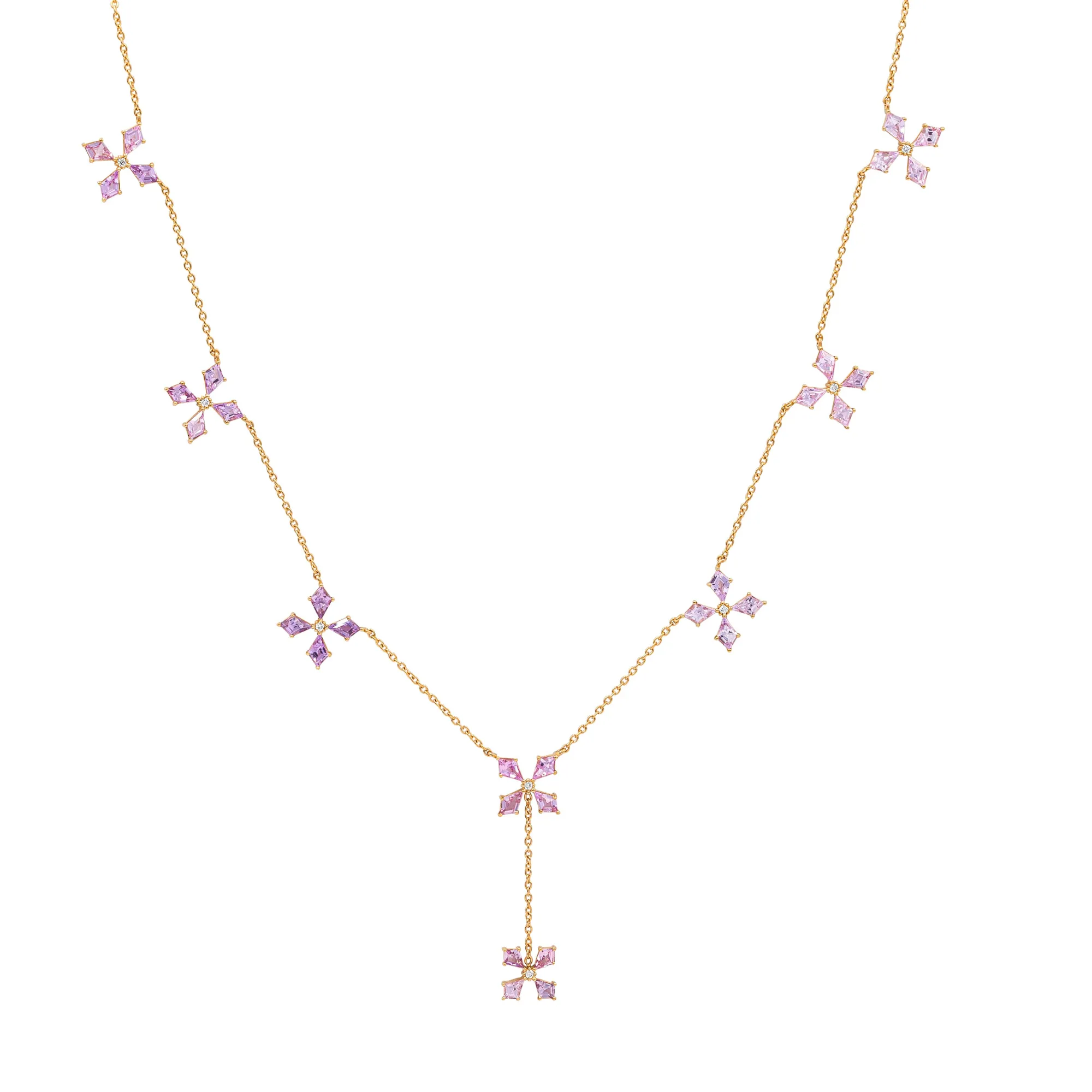 Pink Kite Shape Necklace