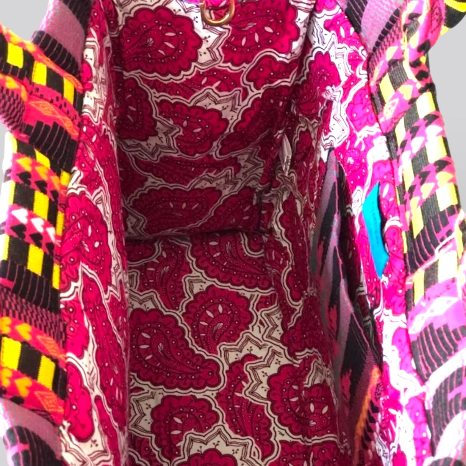 Pink Lemonade Kente Tote Bag