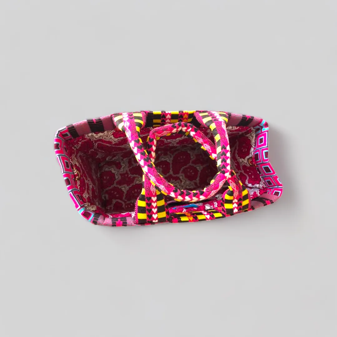 Pink Lemonade Kente Tote Bag