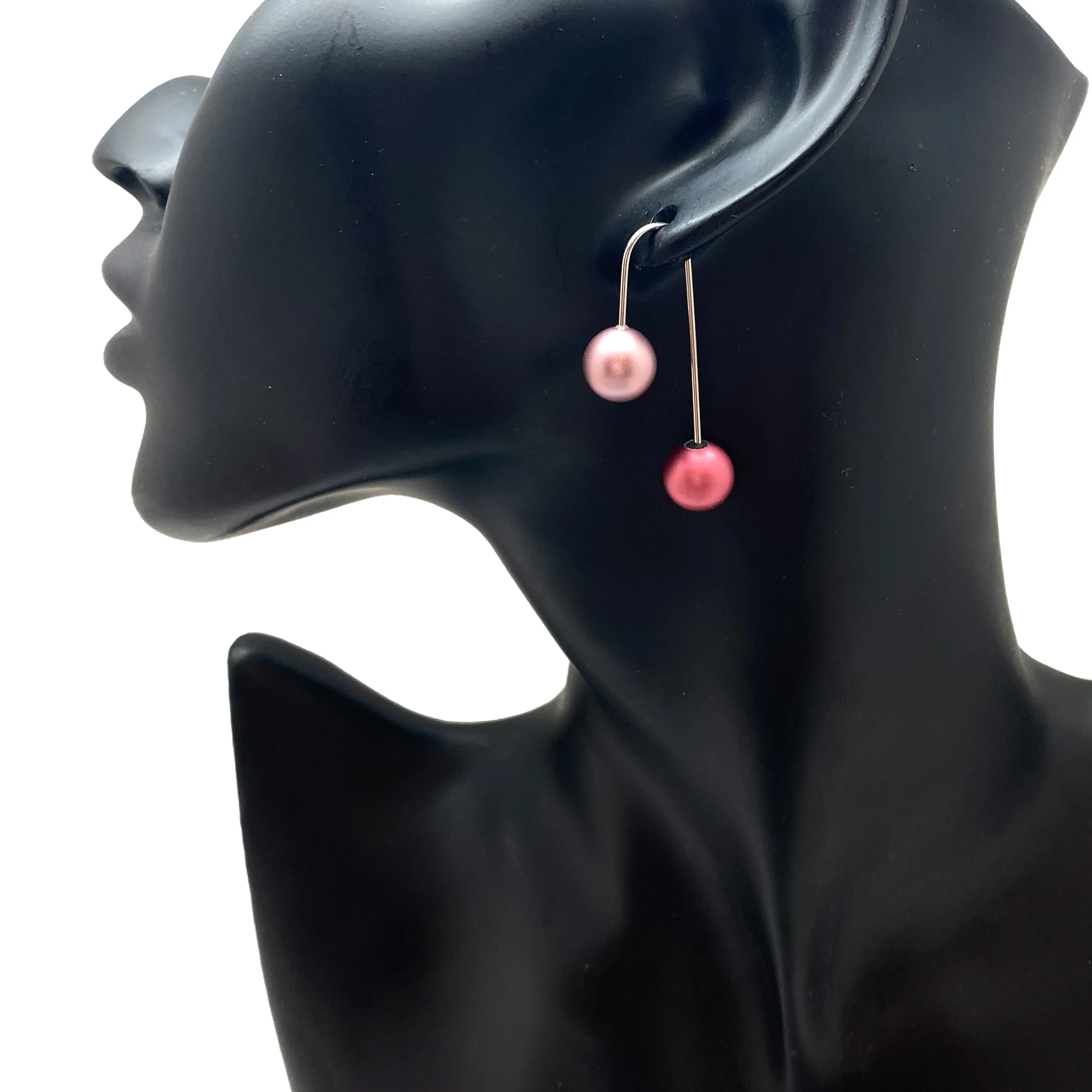 Pink Sphere Earrings