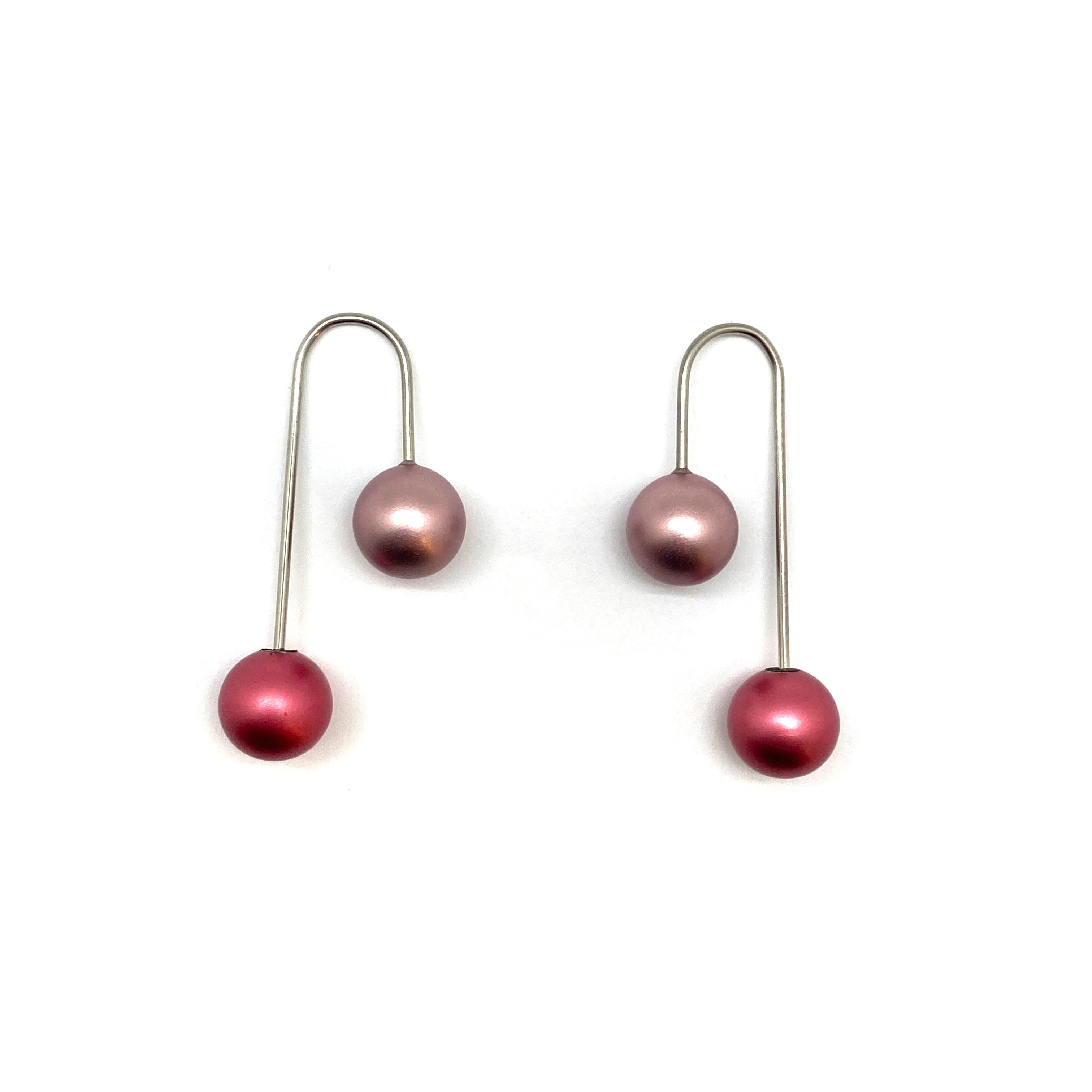 Pink Sphere Earrings