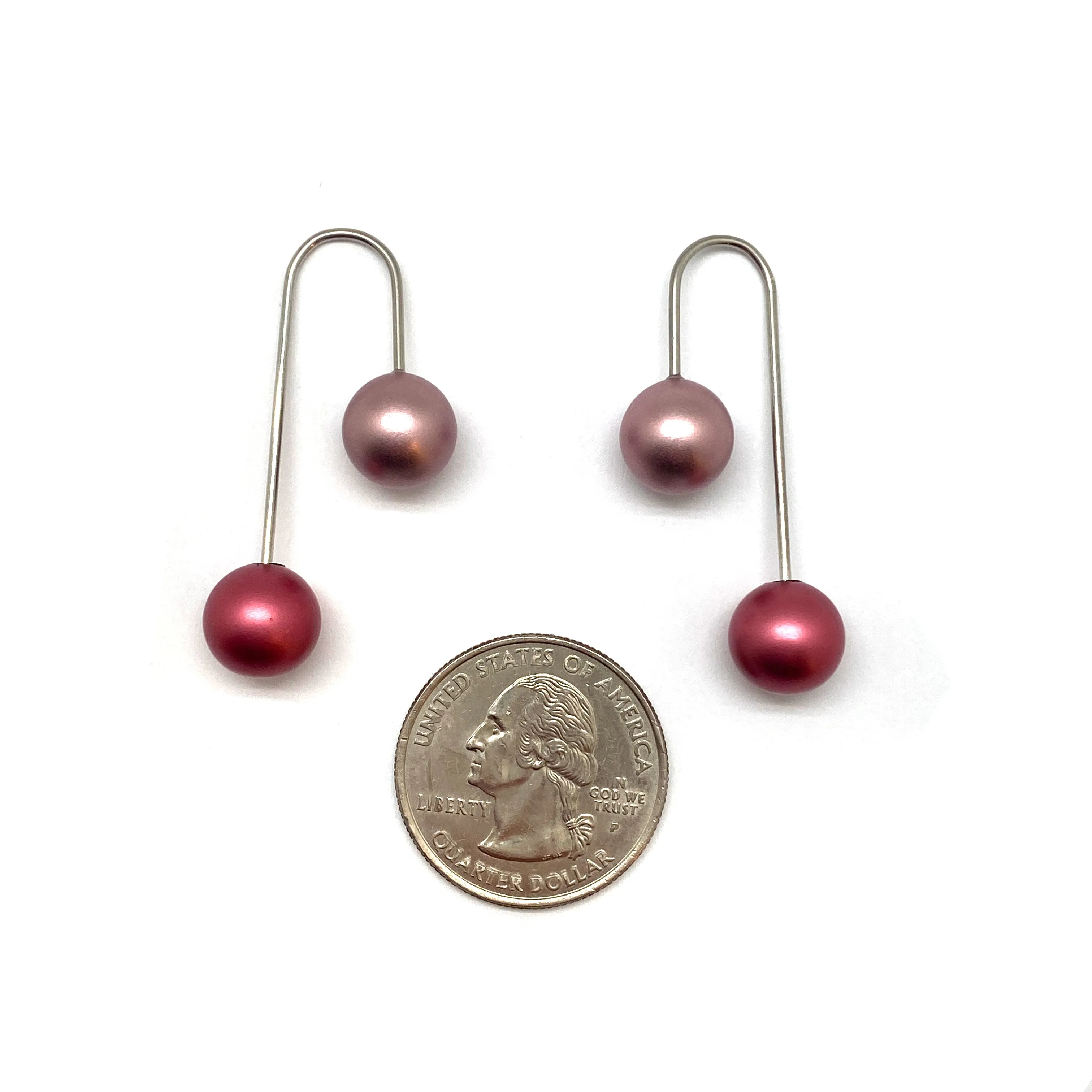 Pink Sphere Earrings