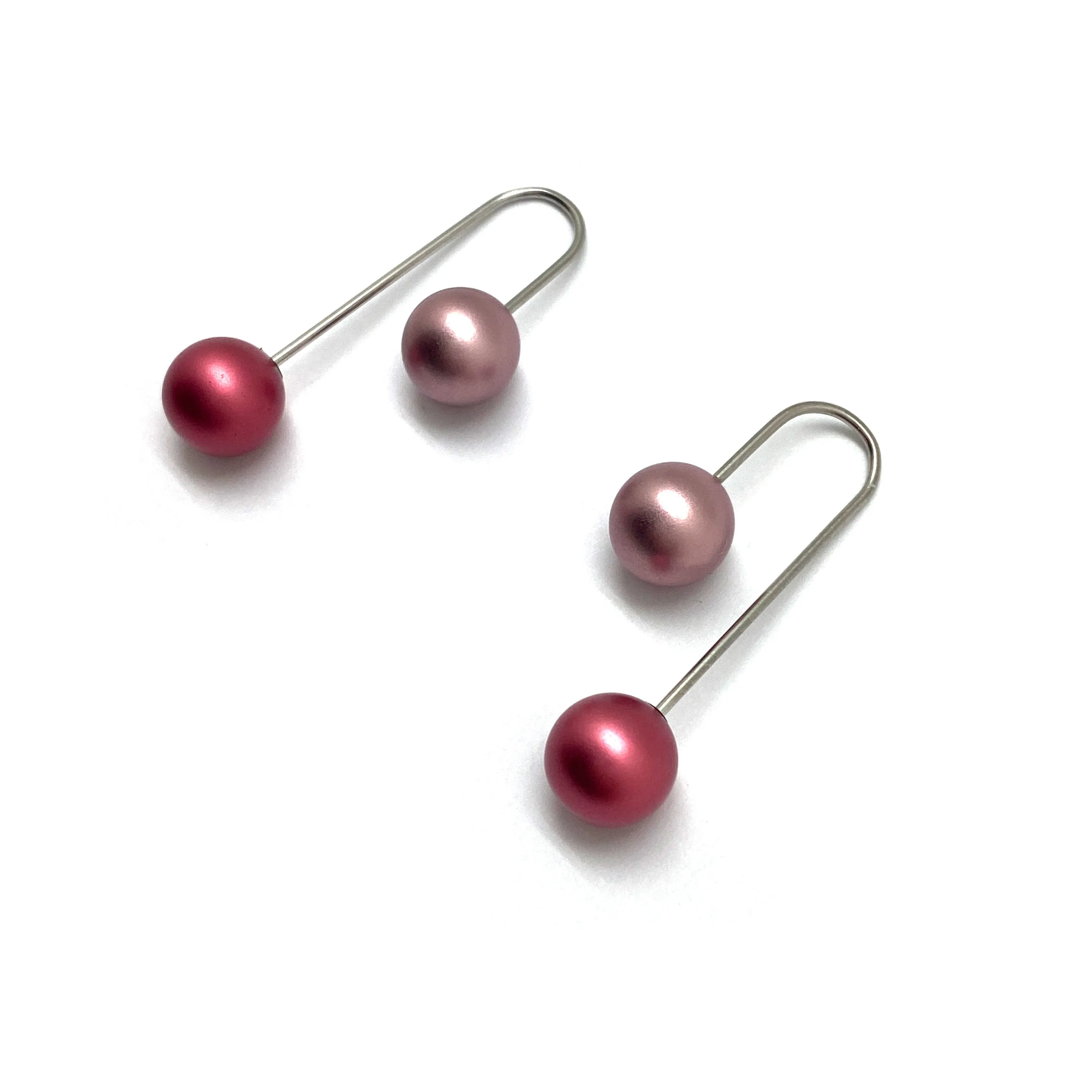 Pink Sphere Earrings