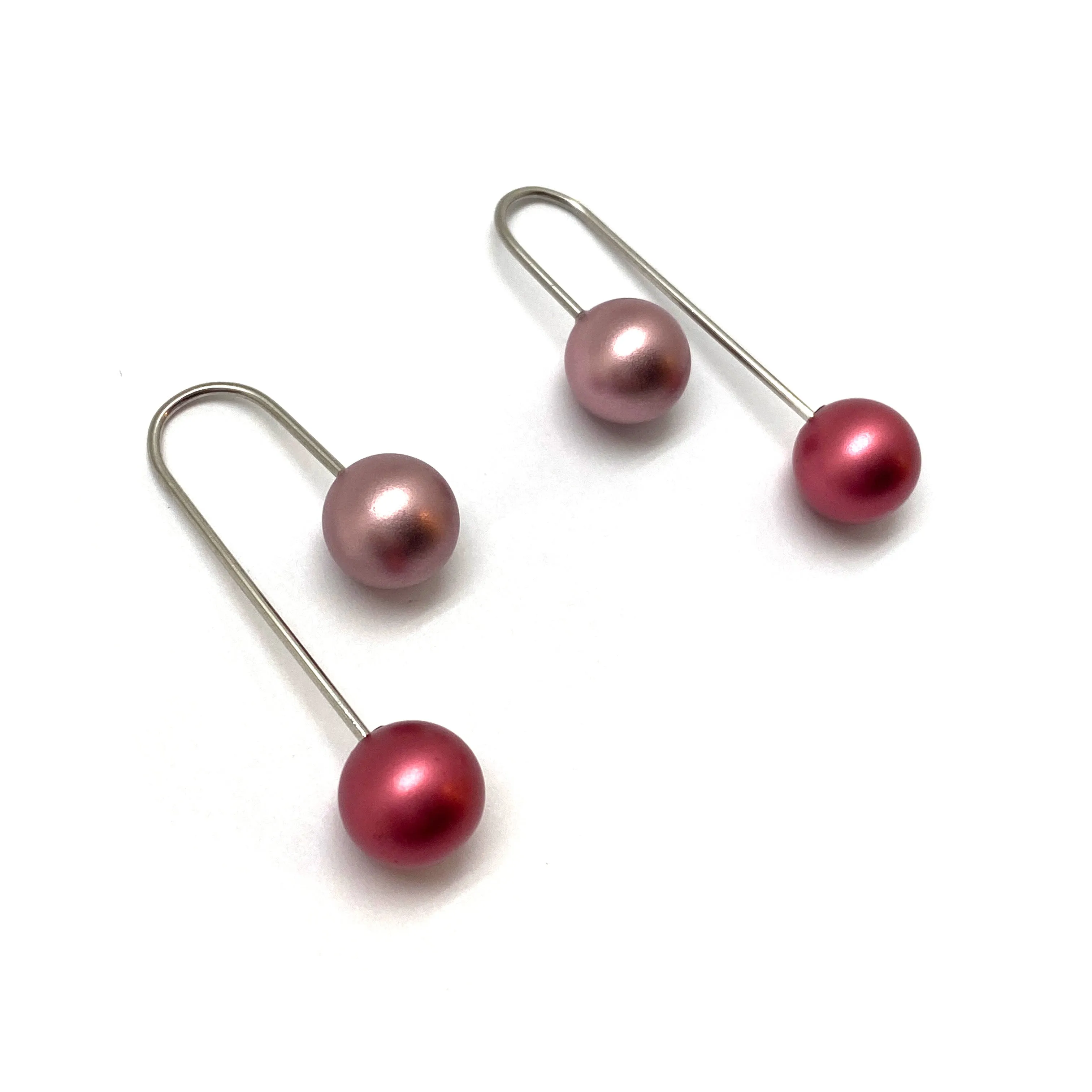 Pink Sphere Earrings