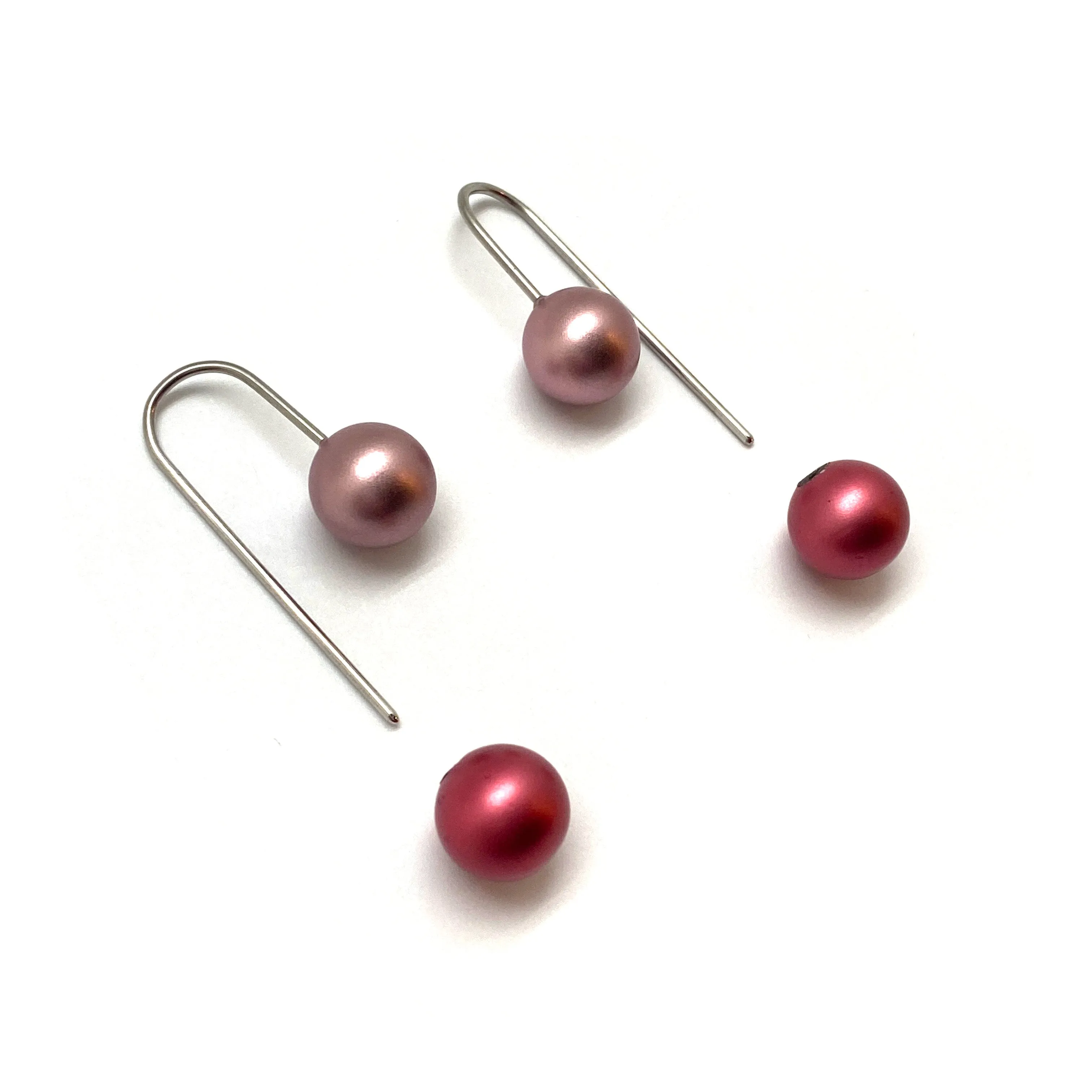Pink Sphere Earrings