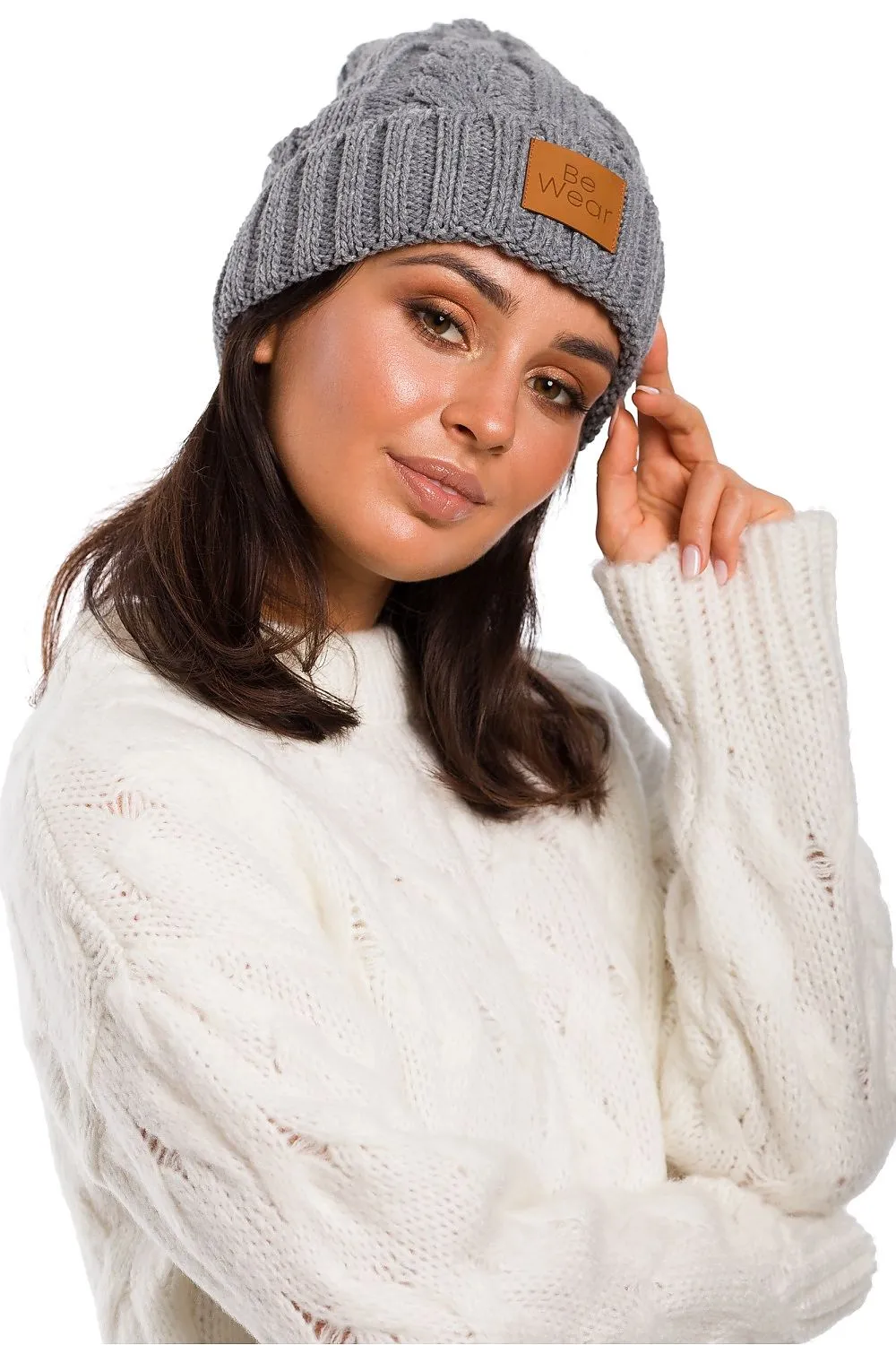 Plaid Flip-Up Beanie Luxe