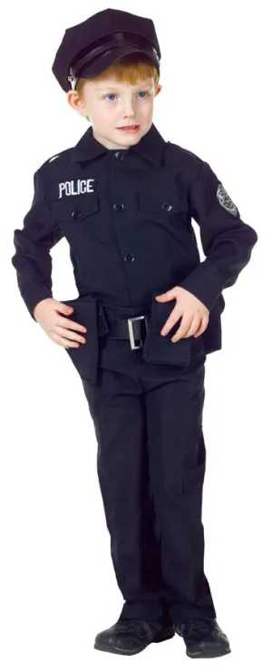 Police Man Set Med Child 6-8  Costume