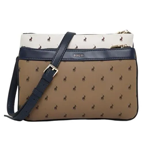 Polo Pennsula Double Pocket Sling Bag Navy