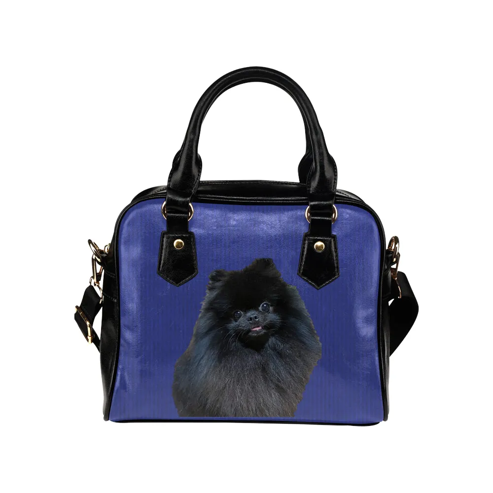 Pomeranian Shoulder Bag - Black Pom