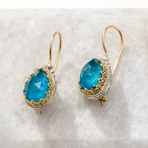 Pop Rocks Teardrop Scroll Top Earrings