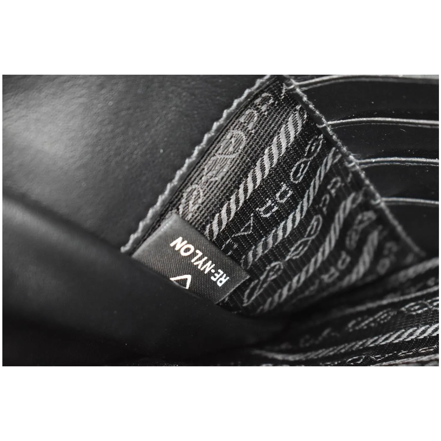 PRADA Document Nylon Leather Pouch Black