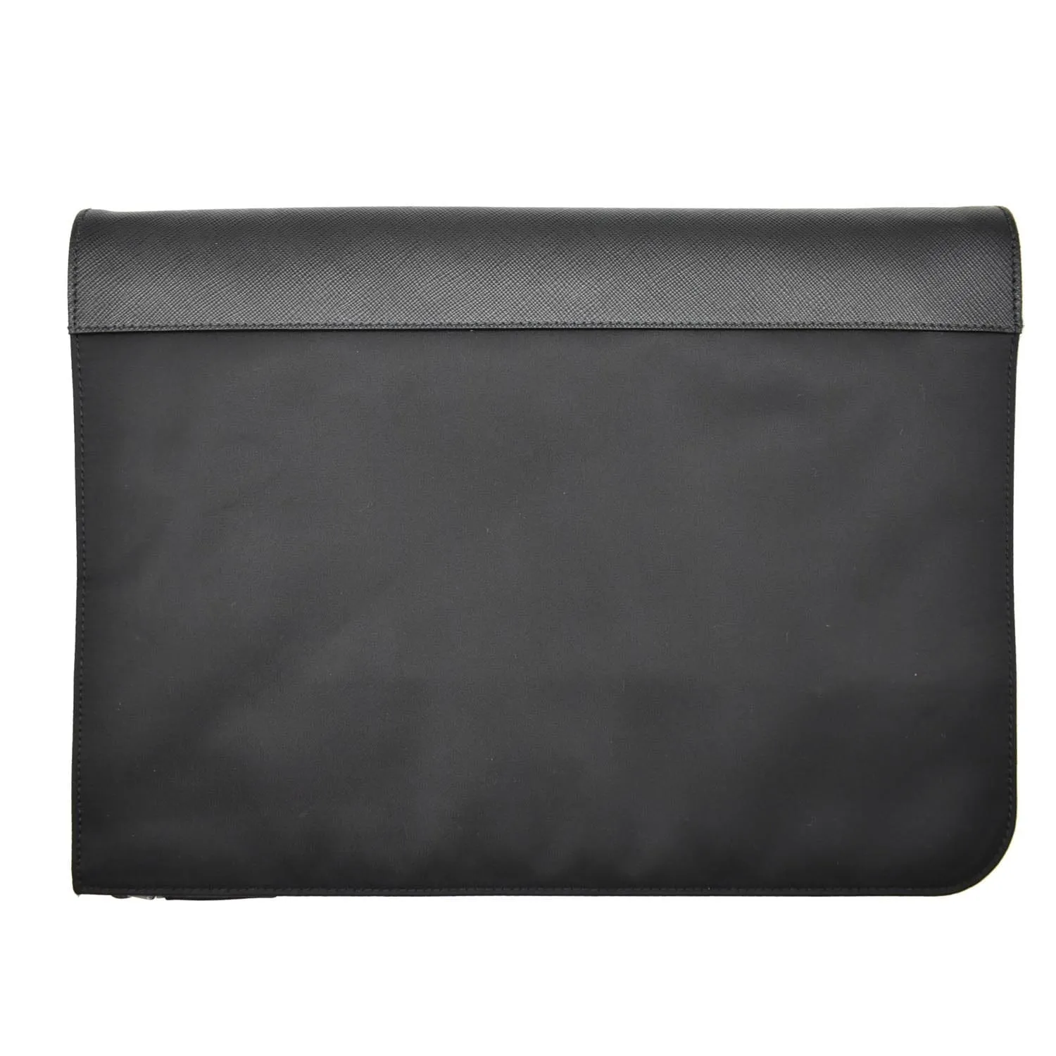 PRADA Document Nylon Leather Pouch Black