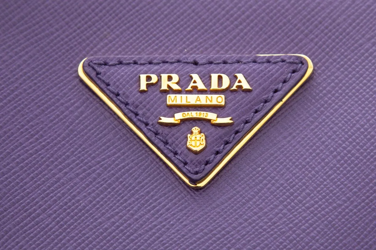 Prada Purple Saffiano Leather Galleria Double Zip Tote