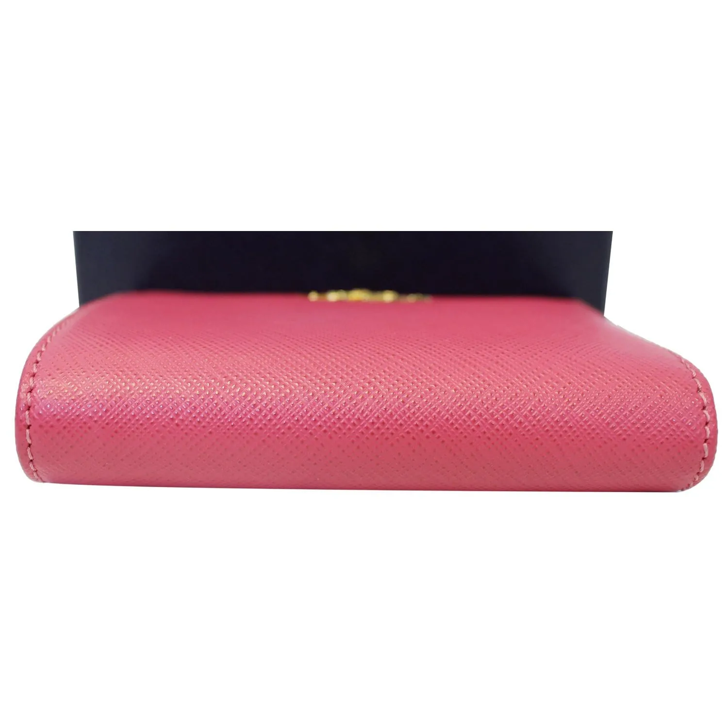 PRADA Saffiano Bi-Fold Card Wallet Red