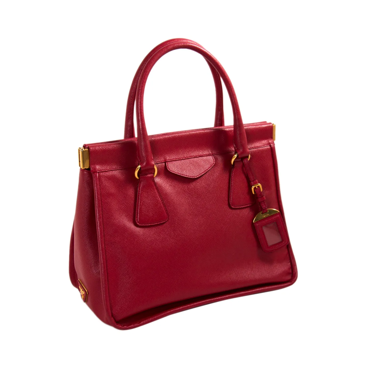 Prada Saffiano Lux Double Handle Tote Bag